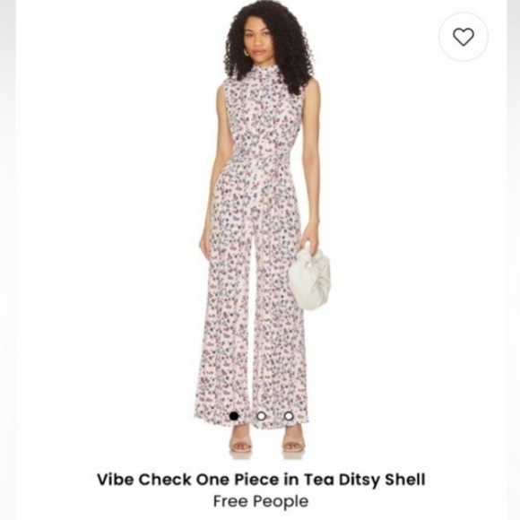 Free People Vibe Check One Piece In Ditzy Shell - Picture 5 of 7